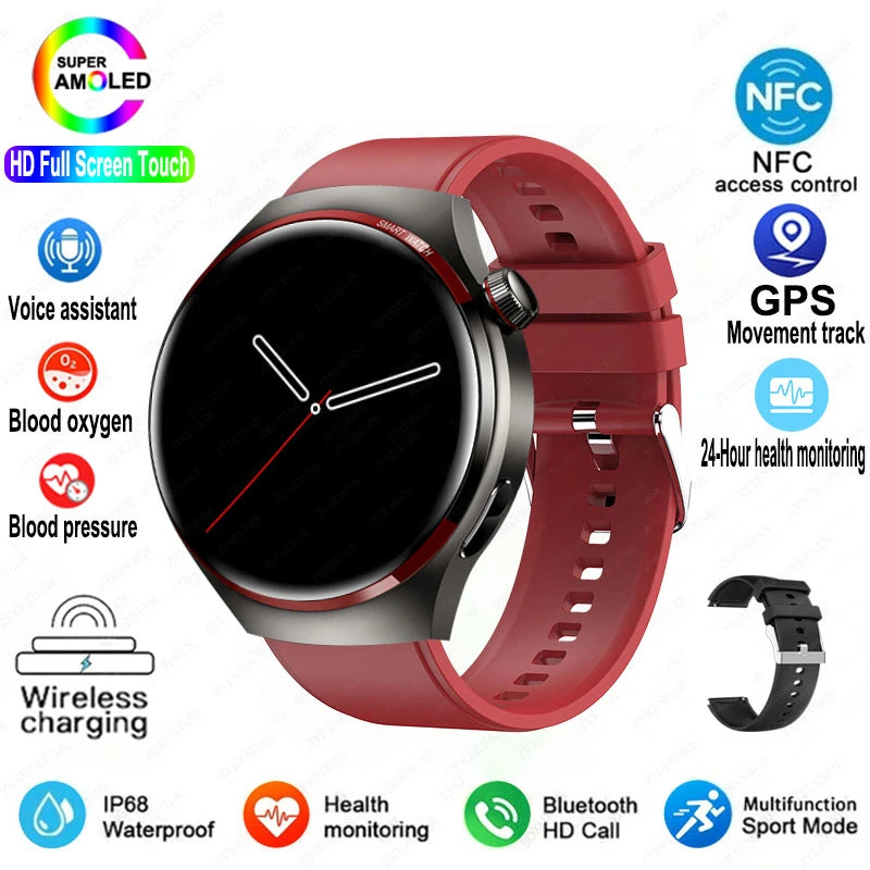Montre intelligente 4 Pro Exploration GPS, Bluetooth, cardio, étanche, 100+ sports, compatible Huawei
