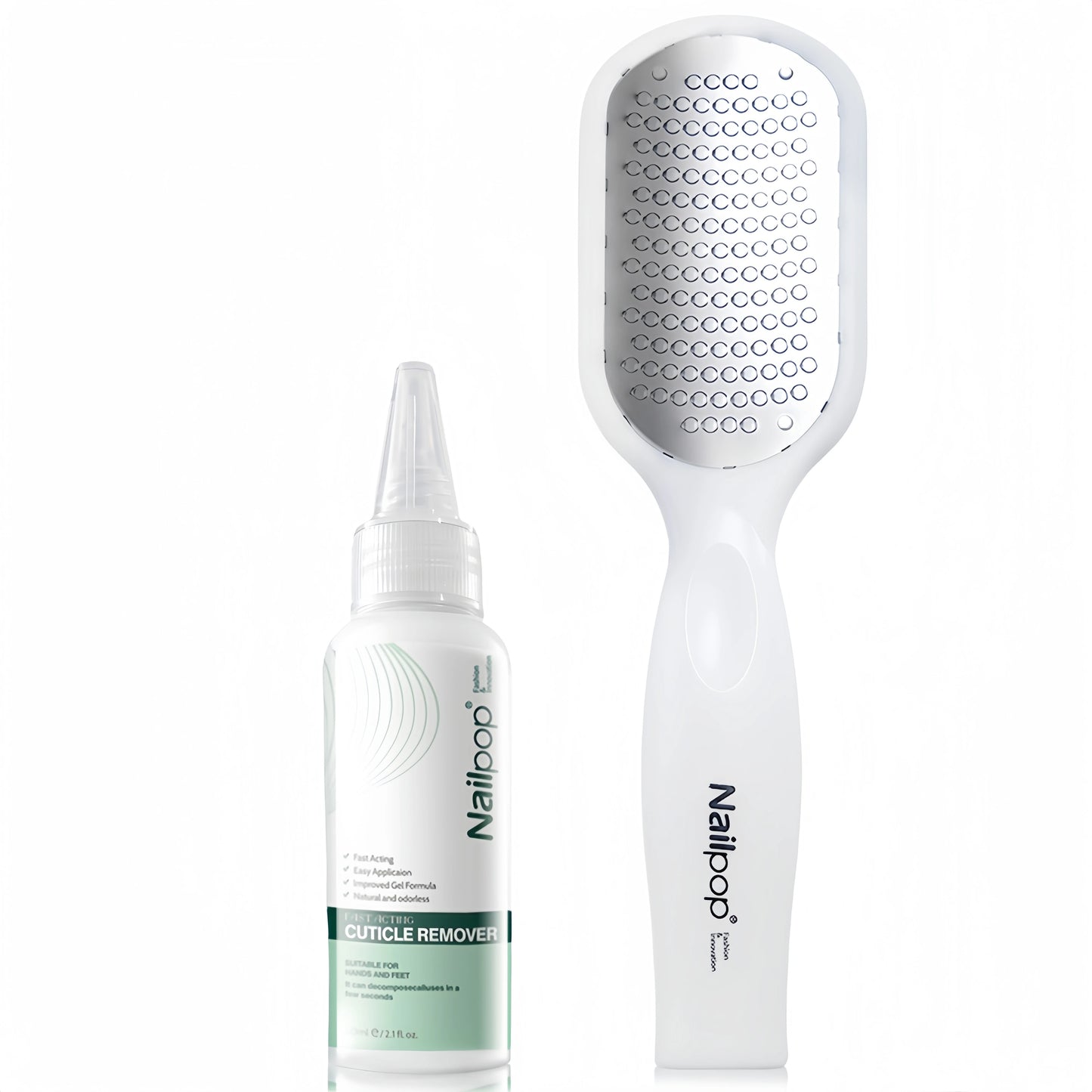 Nailpop Foot File Set – Dead Skin & Callus Remover, 60ml