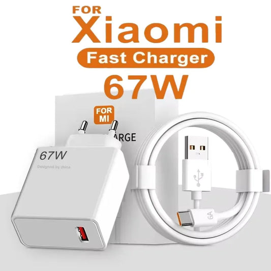 Xiaomi 67W Fast Charger | Turbo Quick Charge with Type-C Cable