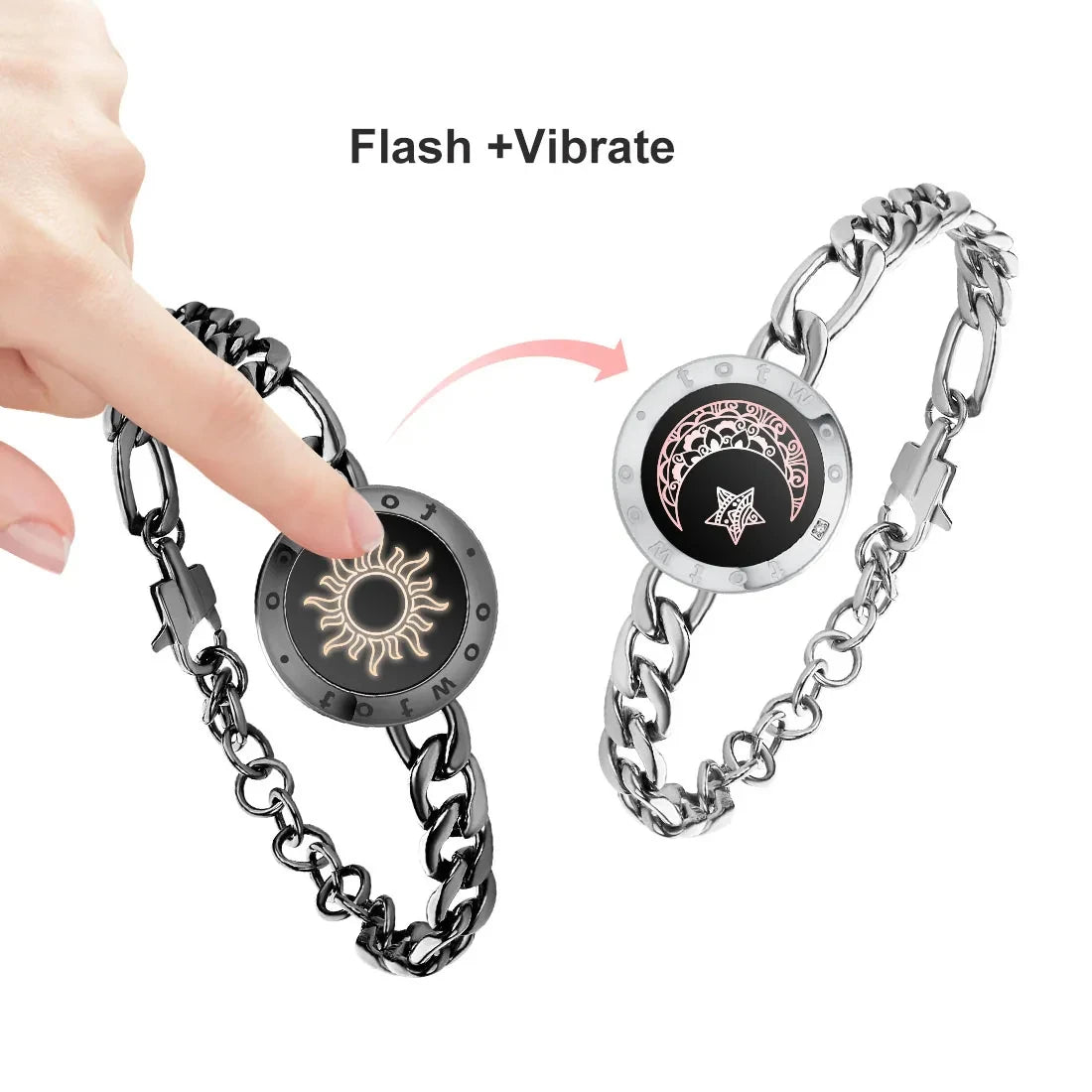 Bracelets connectés lumineux et vibrants Totwoo pour couples