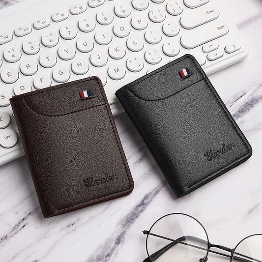 Ultra-Thin Men’s Wallet | Soft Leather Vertical Design