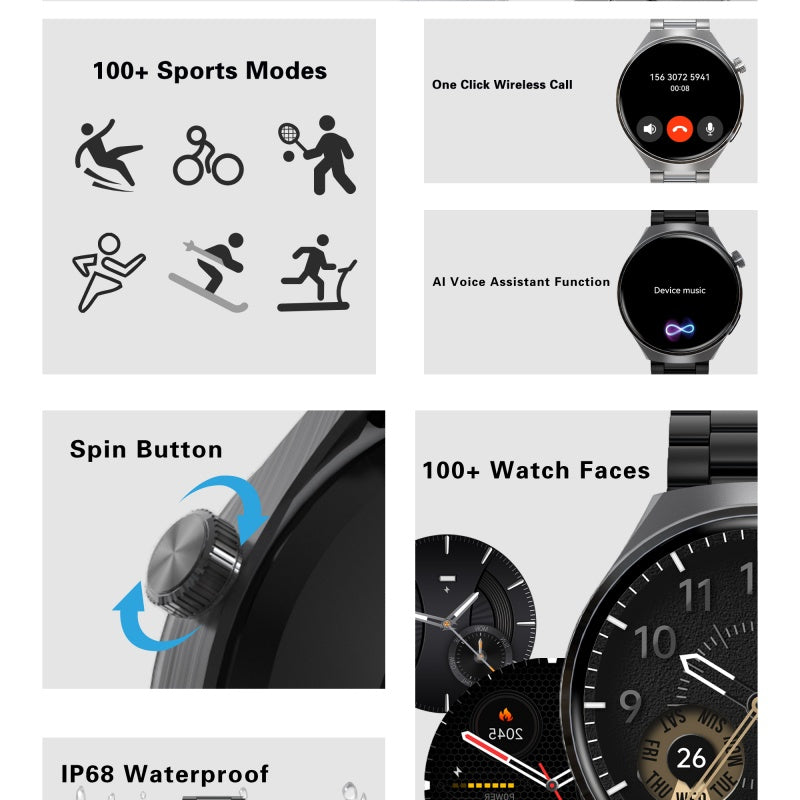 Men’s SENBONO V19 Smart Watch – Fitness, Heart Rate Tracking, Waterproof & Call Answering