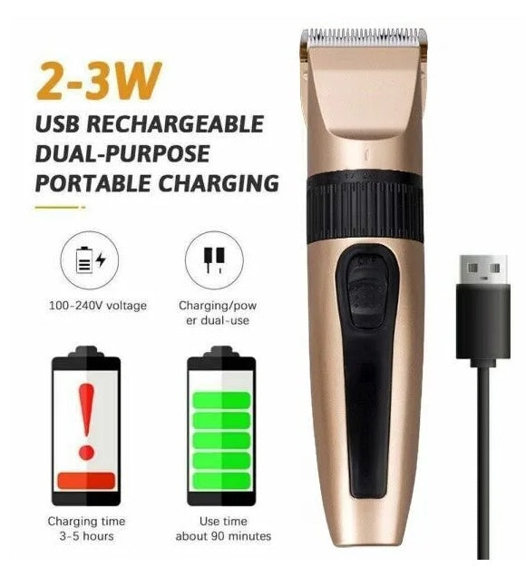 Professional Hair Clippers Trimmer – Men’s Barber Hair Cutting Kit, Cordless Machine