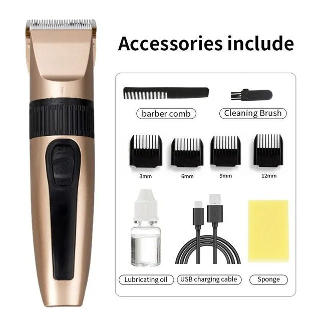 Professional Hair Clippers Trimmer – Men’s Barber Hair Cutting Kit, Cordless Machine