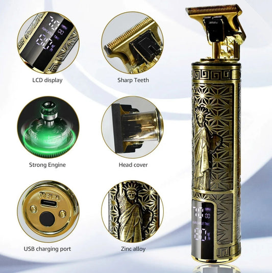 Men’s Cordless Hair Clippers & Beard Trimmer – USB Rechargeable Barber Hair Cutting Kit